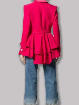 Ted Lasso Keeley Pink Heart Button Blazer