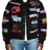 WWE WrestleMania 1-21 Black Varsity Jacket 2