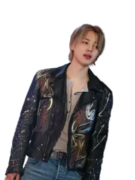 Alternative view of Who Song Jimin Leather Jacket