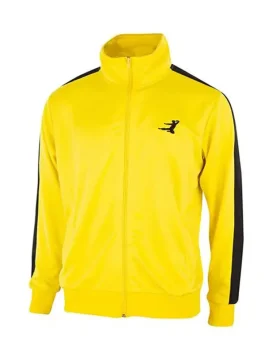 A sporty Death Bruce Lee Tracksuit jacket featuring a full zip front and ribbed cuffs.