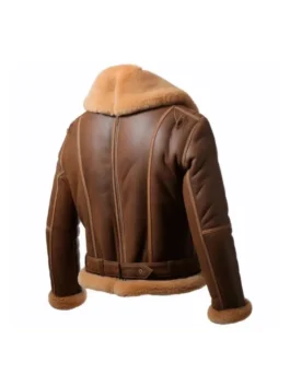 B3 shearling Brown Mens aviator jacket