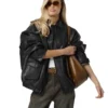 oversized leather jacket women