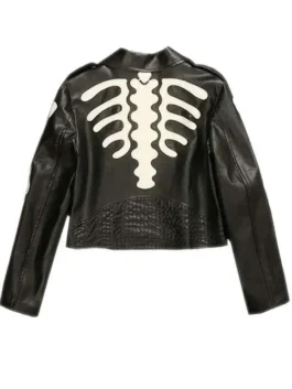 Cropped Biker Skeleton Jacket