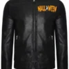 Halloween Black Leather Motorcycle Jacket