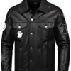 Halloween Black Trucker Leather Jacket 2