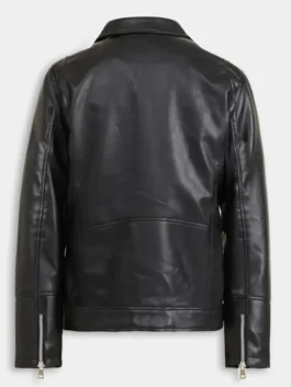 Men’s Black Leather Biker Jacket