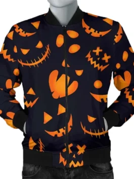 Pumpkins Print Halloween Jacket