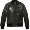 Stay Wild Black Leather Jacket