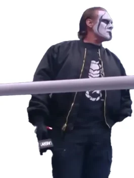 Sting AEW Dynamite Black Bomber Jacket
