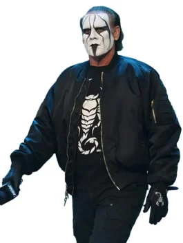 Sting AEW Dynamite Black Bomber Jacket