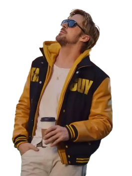 yellow and black varsity jacket