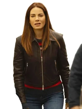 Michelle Monaghan The Family Plan 2 Leather Jacket 4
