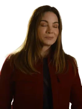 Michelle Monaghan The Family Plan 2 Red Jacket