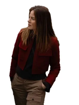 Monaghan The Family Plan 2 Red Jacket