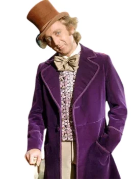 willy wonka purple coat