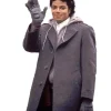 Michael Jackson Street King Grey Wool Long Coat For Men
