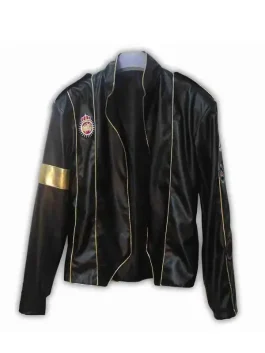 Michael Jackson Elizabeth Taylor Tribute Black Leather Jacket