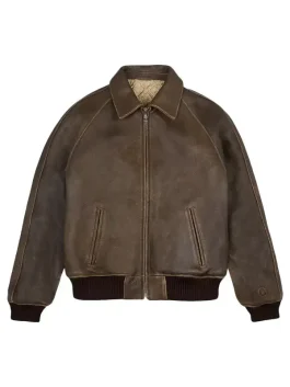 BENTLEY-PICANTE-LEATHER-BOMBER-JACKET-BROWN