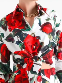 Lily Collins as Emily Cooper in Emily in Paris Season 5 wearing a coordinated floral streetwear outfit.