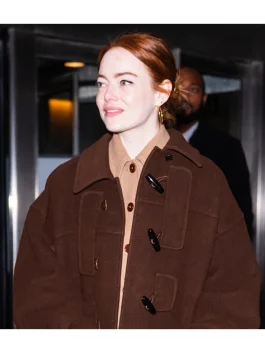 Emma Stone Toggle Coat Brown