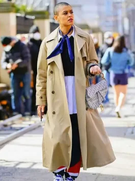 Julien Calloway Gossip Girl 2021 Jordan Alexander Trench Cotton Coat