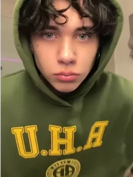 Green Landon Barker hoodie style with a casual fit, soft feel, and modern street vibe.