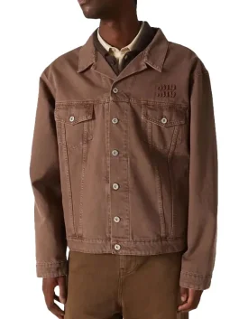 MIU-MIU-Logo-Denim-Jacket-Brown