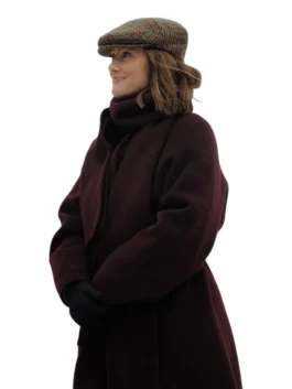 Minka Kelly Champagne Problems Maroon Coat