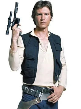 A men’s black suede Return of the Jedi Vest with a structured fit and four signature utility pockets.