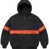 Supreme-Reflective-Stripe-Hooded-Work Jacket-Black