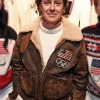 2026 Winter Olympics Polo Ralph Lauren Team USA Leather Jacket details.