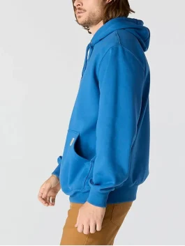 Carhartt Rain Defender Hoodie Horizon Blue Side View.