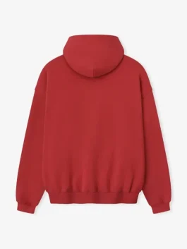 Back view of unisex Chicago Bulls red 90s hoodie showing a clean plain back with no patches or embroidery