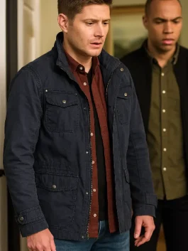 Winchester Blue Jacket featuring the iconic front closure and practical chest pockets.