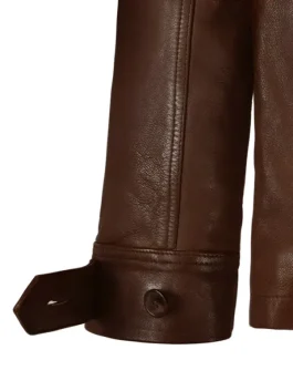 Supernatural wardrobe detail highlighting the durable cuff buttons and precise sleeve tailoring.