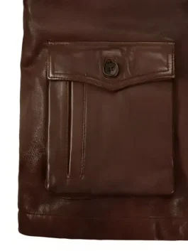 Supernatural inspired jacket pocket featuring deep storage and a secure flap closure.