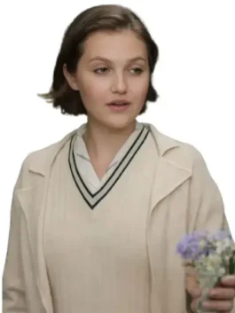 Full view of Seven Dials Brent coat showing long length, clean finish and easy fit for smart casual winter outfits