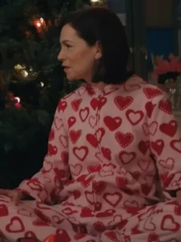 Front view of Elsbeth S02 Carrie Preston heart jacket showing heart design and a comfortable everyday fit