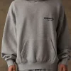 A comfortable Essentials Grey Hoodie featuring a modern relaxed fit.