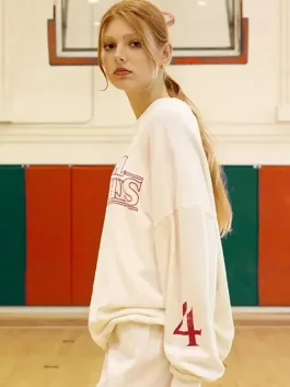 Unisex PacSun x Stranger Things Upside Down white crew sweatshirt with relaxed fit, long sleeves and front graphic