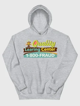 Quality Learning Center Grey Pullover Fleece Hoodie