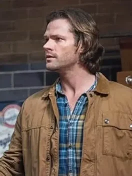 Supernatural Sam Winchester brown outerwear featuring a minimalist aesthetic and premium cotton fabric.