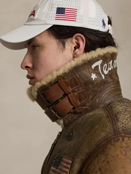 Shearling Brown Team USA Milano Cortina 2026 Jacket.