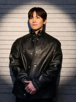 The front of the Park Tae-Jung Jacket highlighting the secure zip closure and collar.