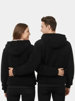 Back view of Valentine Day couples matching hoodie showing clean finish and relaxed fit for daily wear.