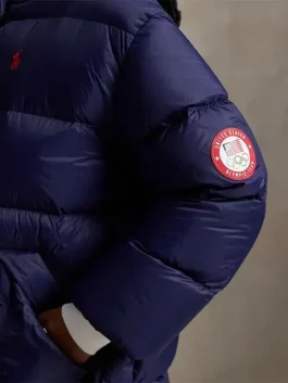 Winter Olympics 2026 Team USA navy puffer jacket showing clean design and warm padded look for cold weather