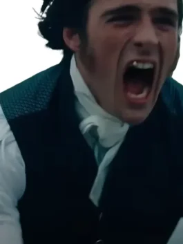 Wuthering Heights Heathcliff Vest in a deep onyx finish featuring a premium tailored silhouette and a high-status cinematic profile.