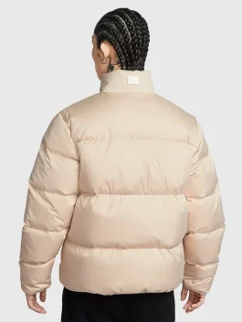 Year of The Horse Light Beige Puffer Jacket Unisex