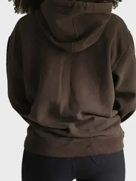 Back view of a Brown GAP Hoodie showing the clean seams and uniform athletic drape.