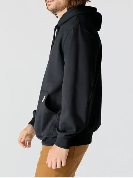 Carhartt Rain Defender Hoodie Black Side View.